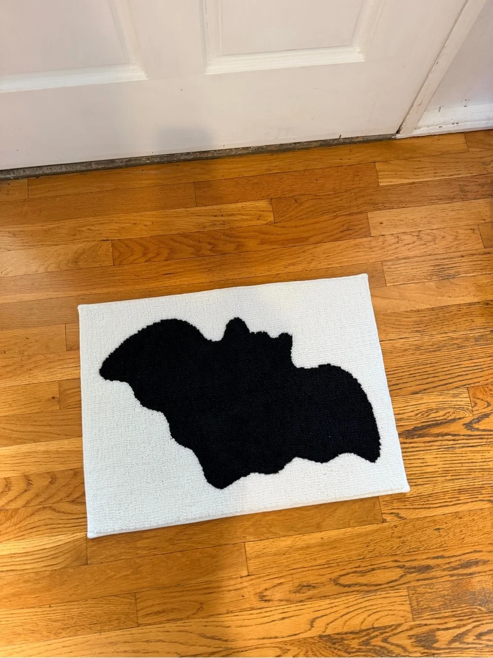 Target Black Bat Accent Bath Mat on White